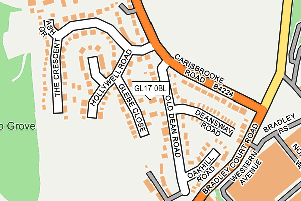 GL17 0BL map - OS OpenMap – Local (Ordnance Survey)