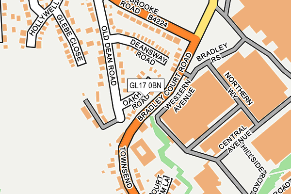 GL17 0BN map - OS OpenMap – Local (Ordnance Survey)