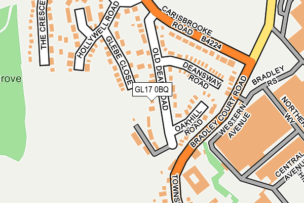 GL17 0BQ map - OS OpenMap – Local (Ordnance Survey)