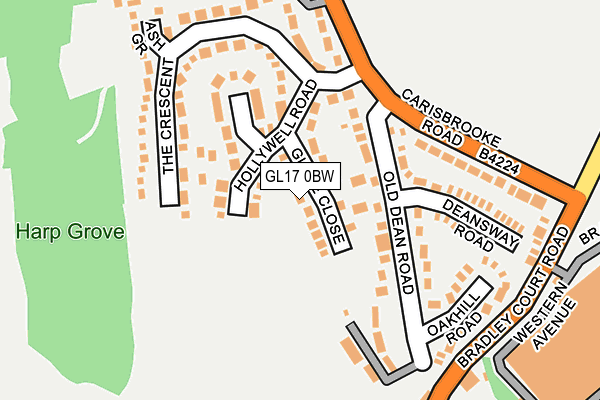 GL17 0BW map - OS OpenMap – Local (Ordnance Survey)