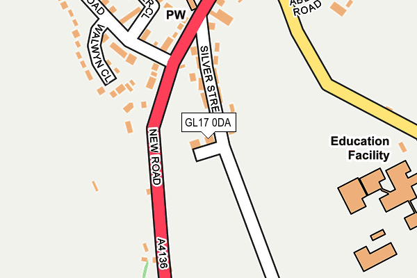 GL17 0DA map - OS OpenMap – Local (Ordnance Survey)