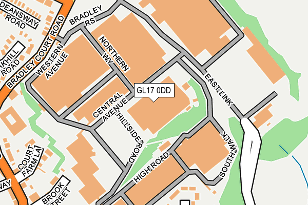 GL17 0DD map - OS OpenMap – Local (Ordnance Survey)