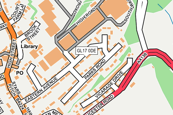 GL17 0DE map - OS OpenMap – Local (Ordnance Survey)