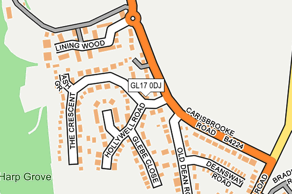 GL17 0DJ map - OS OpenMap – Local (Ordnance Survey)