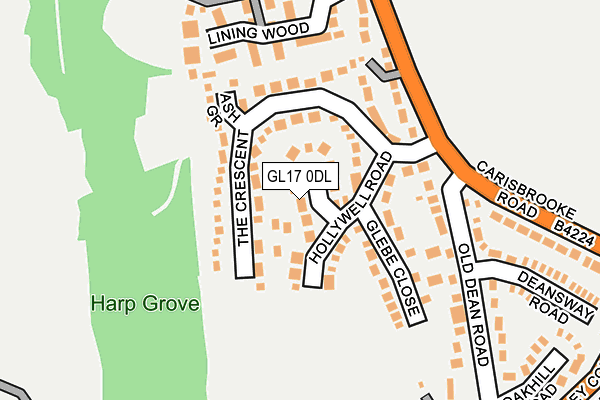 GL17 0DL map - OS OpenMap – Local (Ordnance Survey)