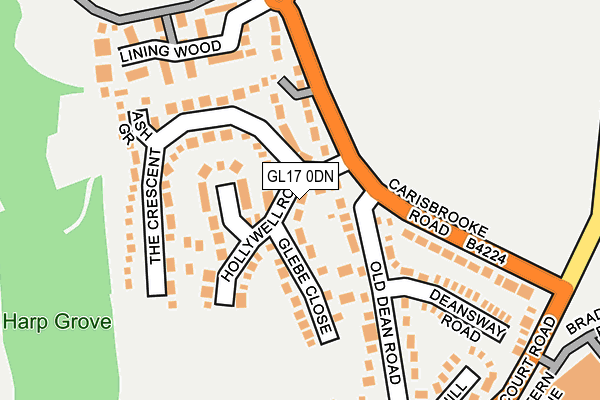 GL17 0DN map - OS OpenMap – Local (Ordnance Survey)