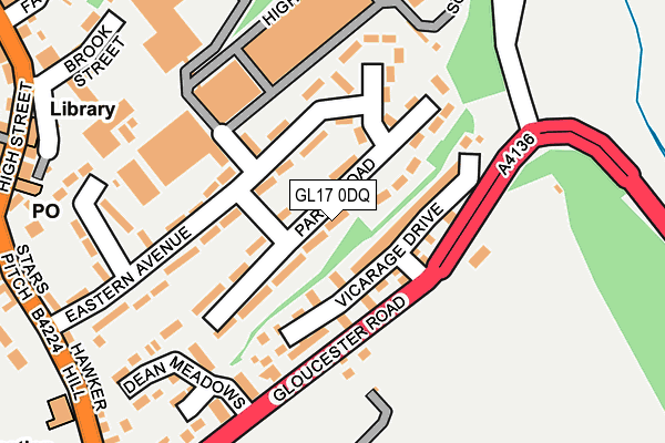 GL17 0DQ map - OS OpenMap – Local (Ordnance Survey)