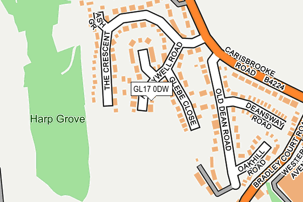 GL17 0DW map - OS OpenMap – Local (Ordnance Survey)