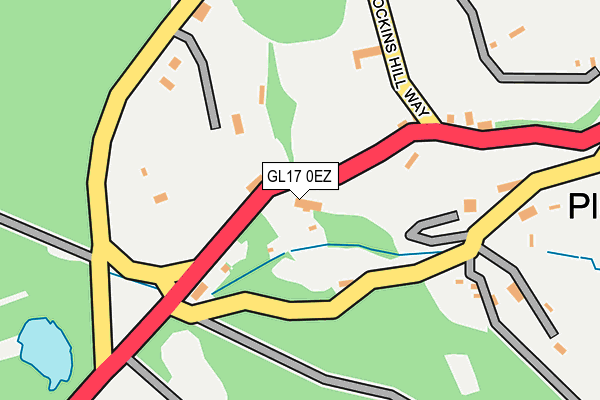 GL17 0EZ map - OS OpenMap – Local (Ordnance Survey)
