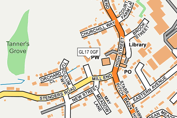 GL17 0GF map - OS OpenMap – Local (Ordnance Survey)