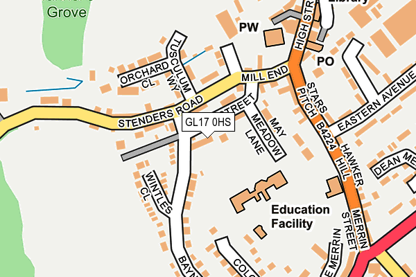 GL17 0HS map - OS OpenMap – Local (Ordnance Survey)