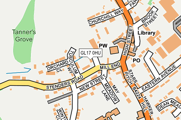 GL17 0HU map - OS OpenMap – Local (Ordnance Survey)