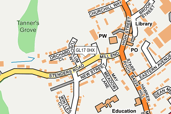GL17 0HX map - OS OpenMap – Local (Ordnance Survey)