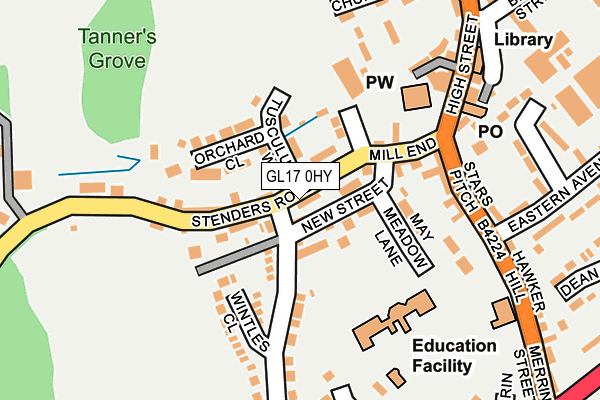 GL17 0HY map - OS OpenMap – Local (Ordnance Survey)