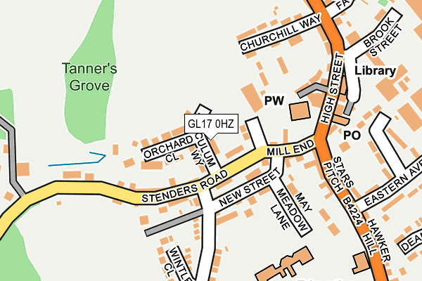 GL17 0HZ map - OS OpenMap – Local (Ordnance Survey)