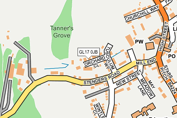 GL17 0JB map - OS OpenMap – Local (Ordnance Survey)