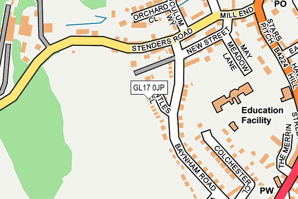 GL17 0JP map - OS OpenMap – Local (Ordnance Survey)