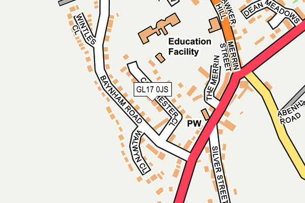 GL17 0JS map - OS OpenMap – Local (Ordnance Survey)