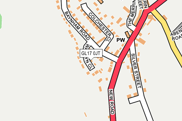 GL17 0JT map - OS OpenMap – Local (Ordnance Survey)