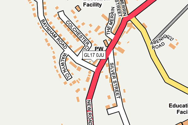 GL17 0JU map - OS OpenMap – Local (Ordnance Survey)