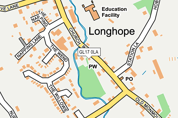 GL17 0LA map - OS OpenMap – Local (Ordnance Survey)