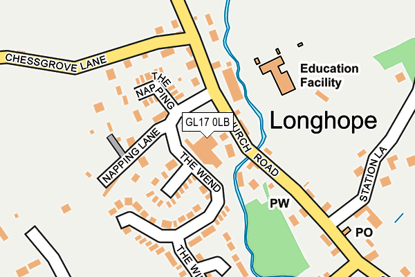 GL17 0LB map - OS OpenMap – Local (Ordnance Survey)