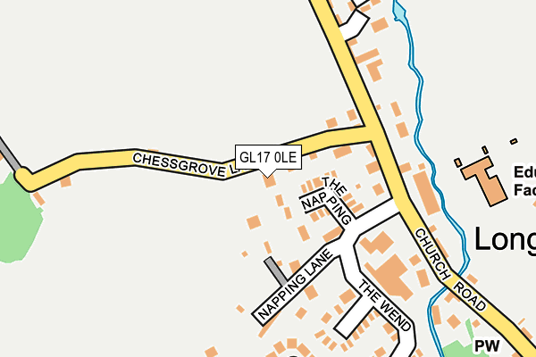 GL17 0LE map - OS OpenMap – Local (Ordnance Survey)