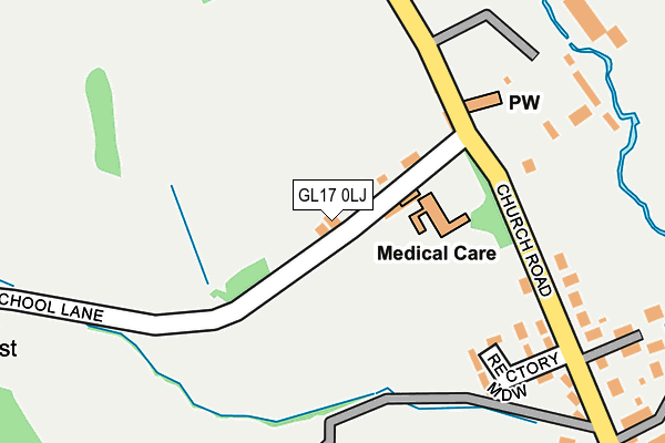 GL17 0LJ map - OS OpenMap – Local (Ordnance Survey)