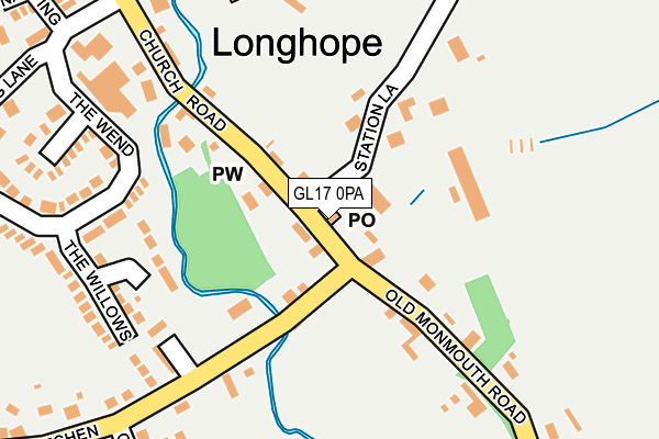 GL17 0PA map - OS OpenMap – Local (Ordnance Survey)