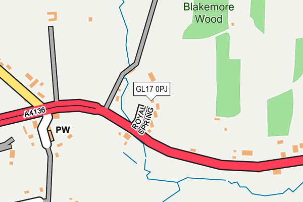 GL17 0PJ map - OS OpenMap – Local (Ordnance Survey)