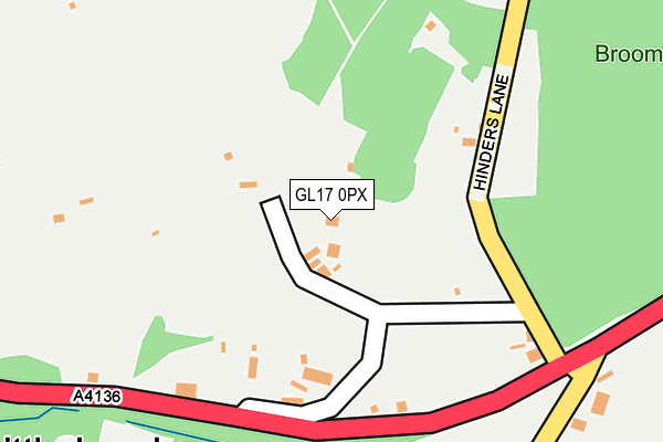GL17 0PX map - OS OpenMap – Local (Ordnance Survey)