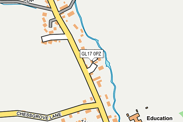 GL17 0PZ map - OS OpenMap – Local (Ordnance Survey)