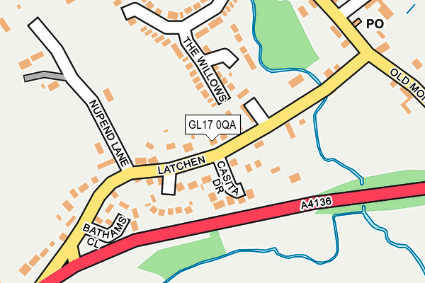 GL17 0QA map - OS OpenMap – Local (Ordnance Survey)