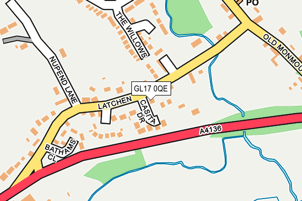 GL17 0QE map - OS OpenMap – Local (Ordnance Survey)