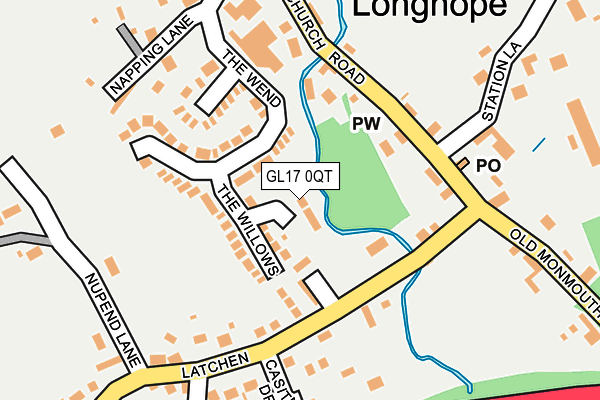 GL17 0QT map - OS OpenMap – Local (Ordnance Survey)