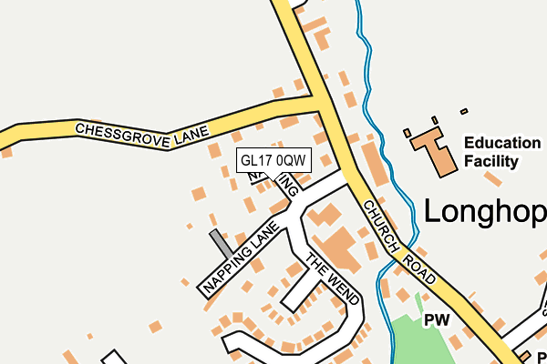 GL17 0QW map - OS OpenMap – Local (Ordnance Survey)