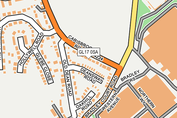 GL17 0SA map - OS OpenMap – Local (Ordnance Survey)