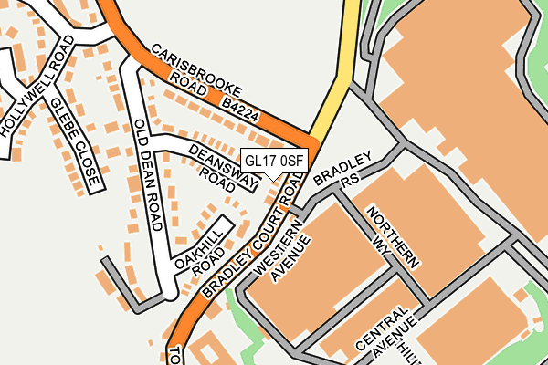 GL17 0SF map - OS OpenMap – Local (Ordnance Survey)