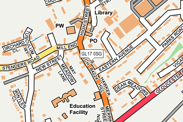 GL17 0SG map - OS OpenMap – Local (Ordnance Survey)
