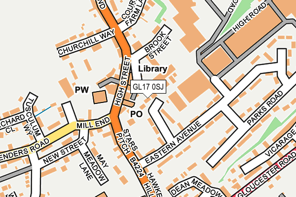 GL17 0SJ map - OS OpenMap – Local (Ordnance Survey)