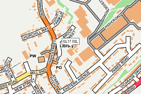 GL17 0SL map - OS OpenMap – Local (Ordnance Survey)