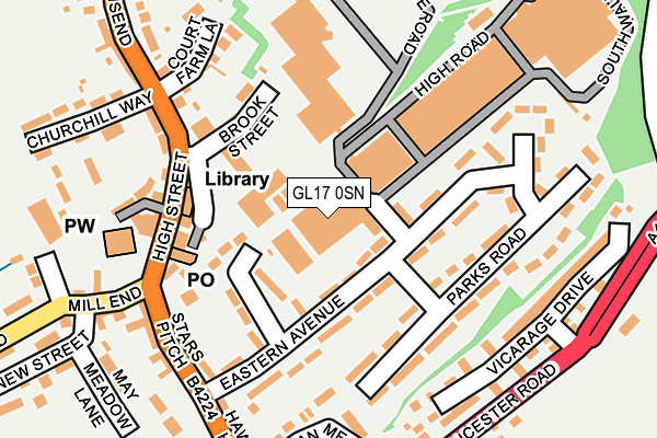 GL17 0SN map - OS OpenMap – Local (Ordnance Survey)