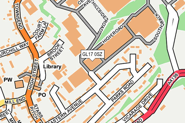 GL17 0SZ map - OS OpenMap – Local (Ordnance Survey)