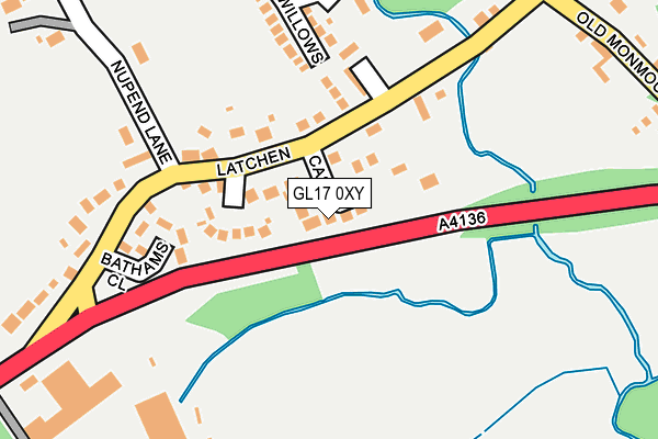 GL17 0XY map - OS OpenMap – Local (Ordnance Survey)