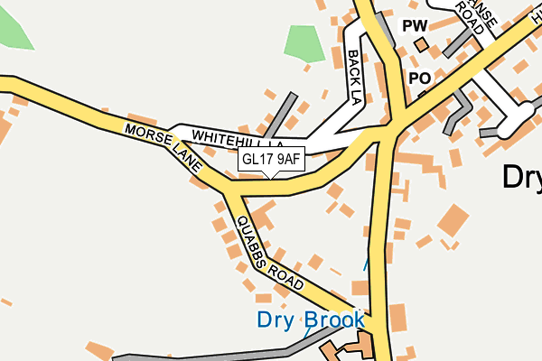 GL17 9AF map - OS OpenMap – Local (Ordnance Survey)