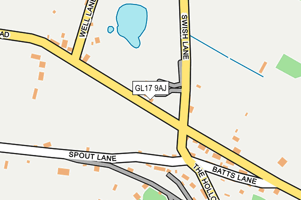 GL17 9AJ map - OS OpenMap – Local (Ordnance Survey)
