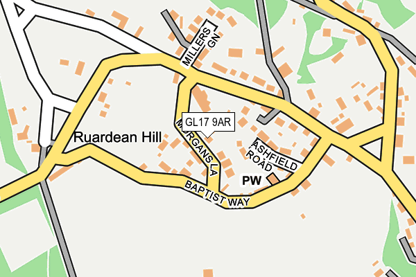 GL17 9AR map - OS OpenMap – Local (Ordnance Survey)