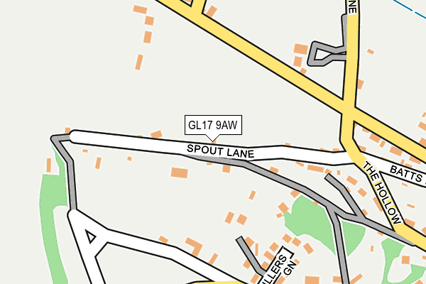 GL17 9AW map - OS OpenMap – Local (Ordnance Survey)