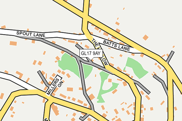 GL17 9AY map - OS OpenMap – Local (Ordnance Survey)