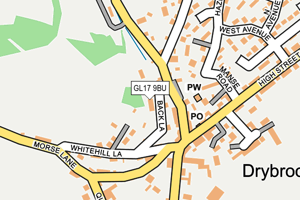 GL17 9BU map - OS OpenMap – Local (Ordnance Survey)